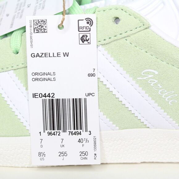 Adidas Gazelle Casual Sneakers Shoes Matcha Green White IE0442 Women's Size 8.5 - Picture 8 of 8